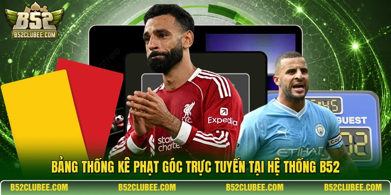 Bảng thống kê phạt góc trực tuyến tại hệ thống B52