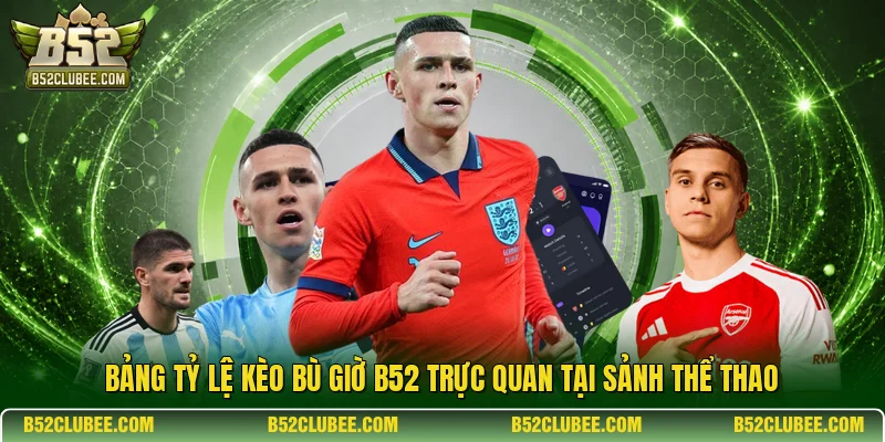 Bảng tỷ lệ kèo bù giờ b52 trực quan tại sảnh thể thao
