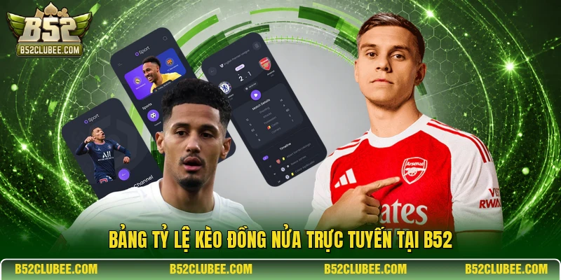 Bảng tỷ lệ kèo đồng nửa trực tuyến tại B52