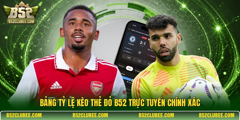 Bảng tỷ lệ kèo thẻ đỏ b52 trực tuyến chính xác